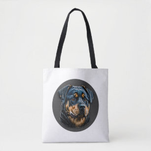 Bolsa Tote Rottweiler preto
