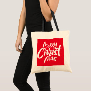 Bolsa Tote Rotulação cristã alegre do Natal religiosa