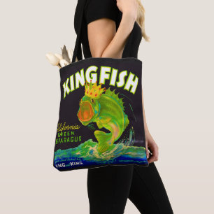 Bolsa Tote Rótulo da caixa espargos Kingfish 1930