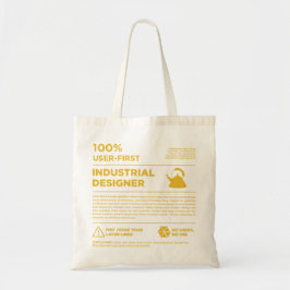Bolsa Tote Rótulo de Cuidados de Design Industrial Kean MGC