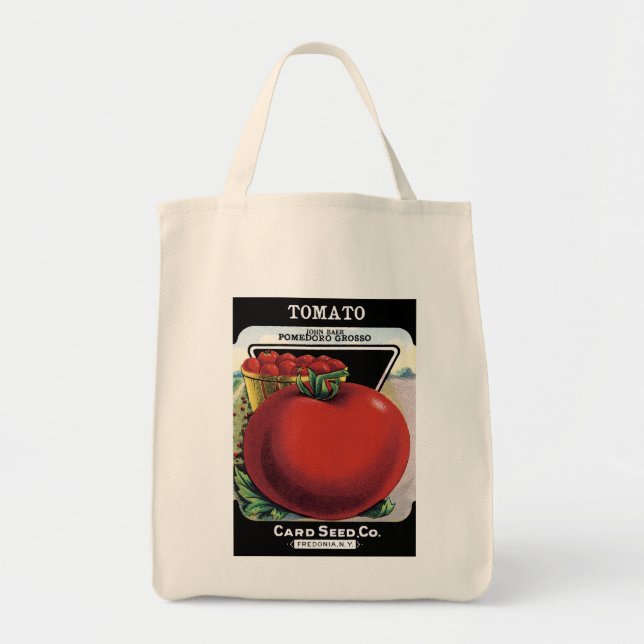 Bolsa Tote Rótulo do Pacote de Sementes de Tomato (Frente)