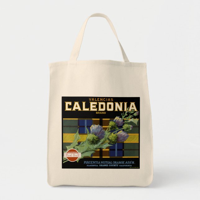 Bolsa Tote Rótulo Laranja da Caledonia (Frente)
