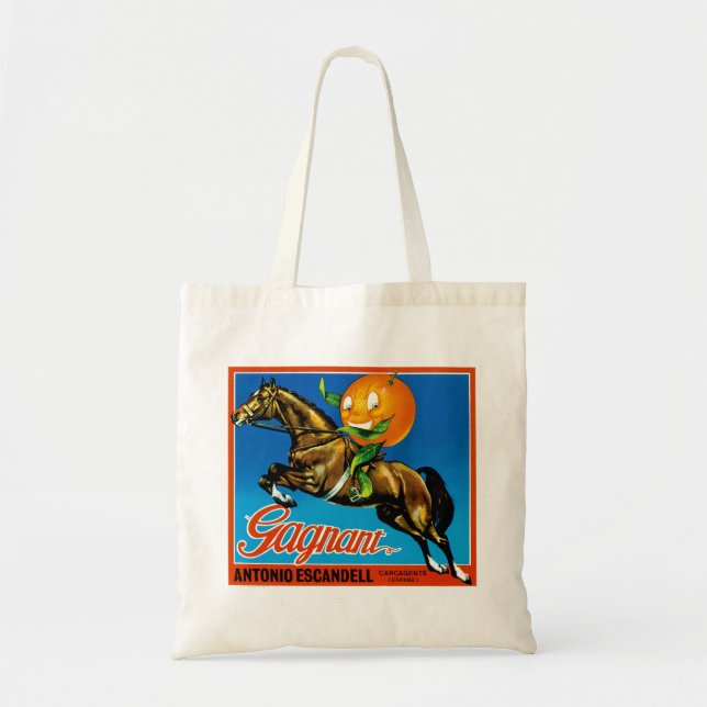 Bolsa Tote Rótulo Laranja Gagnante (Frente)