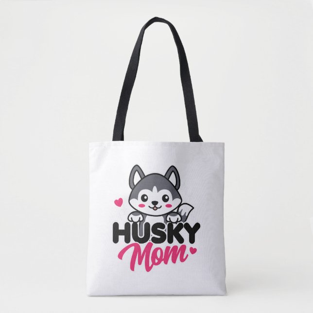 Bolsa Tote Rouco Cachorro Mãe Cute Kawaii Design (Frente)