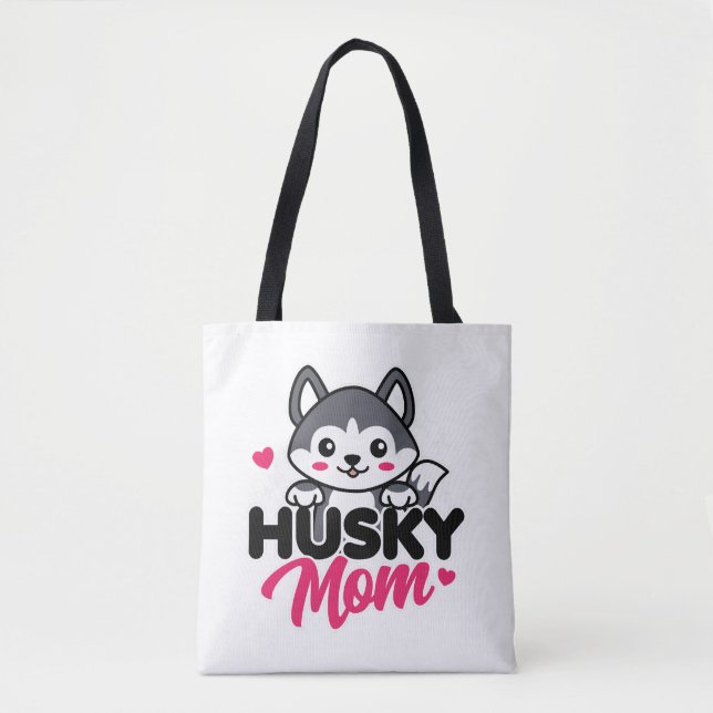 Bolsa Tote Rouco Cachorro Mãe Cute Kawaii Design (Frente)