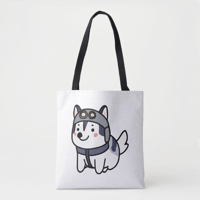 Bolsa Tote Rouco Piloto Cão Lover Malamute (Frente)
