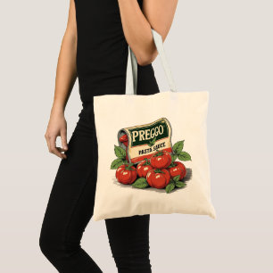 Bolsa Tote Roupa de Molho Preggo Anúncio de Gravidez Prego