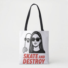 Bolsa Tote Roupa de rua com liberdade e borda.