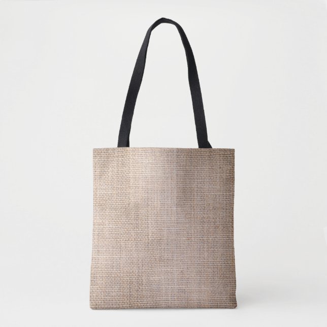 Bolsa Tote Roupa de saco, fundo de textura tecida. (Frente)