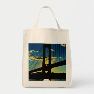 Bolsa Tote Roupas: NY Elevation Ponte Verrazzano Sunset