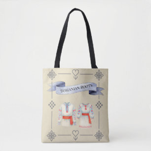 Bolsa Tote Roupas romenas, roupa tradicional