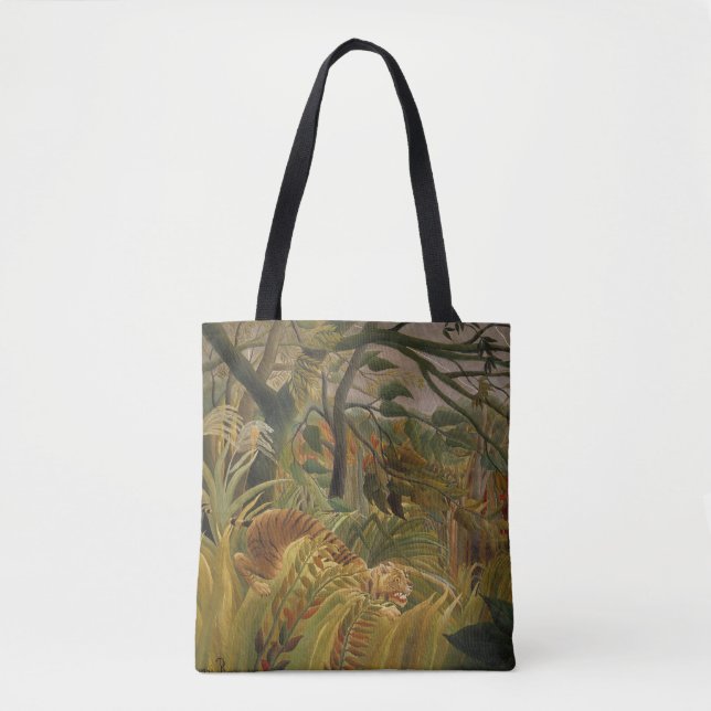 Bolsa Tote Rousseau Arte Tropical de Tigres (Frente)