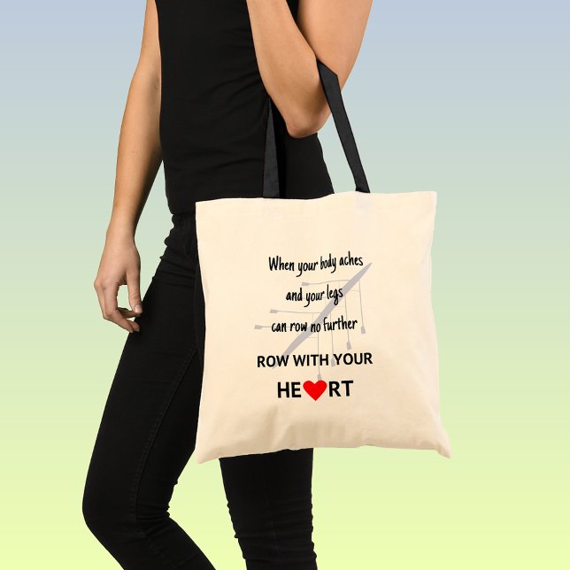 Bolsa Tote Row with your heart motivational (Criador carregado)