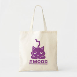 Bolsa Tote Roxo do gato do #MOOD