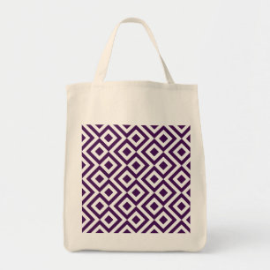 Bolsa Tote Roxo e Branco Meandro