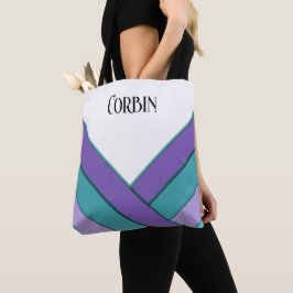 Bolsa Tote Roxo e Teal Personalizados