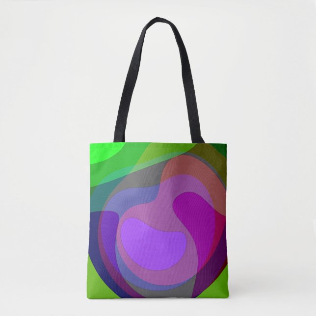 Bolsa Tote Roxo E Verde 403 (Frente)