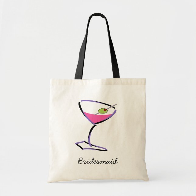 Bolsa Tote roxo martini funky (Frente)
