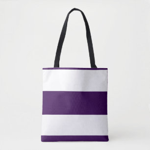 Bolsa Tote Roxo Pastel Clássico + Listras Brancas