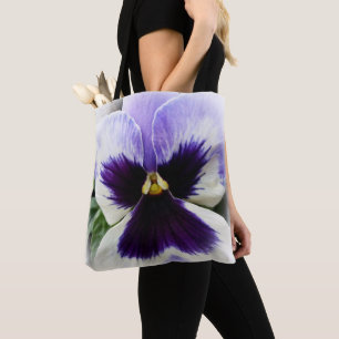 Bolsa Tote roxo profundo em branco