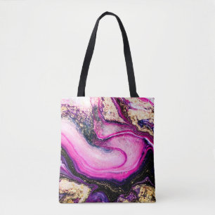 Bolsa Tote Roxos roxos marmoris com ouro brilhante