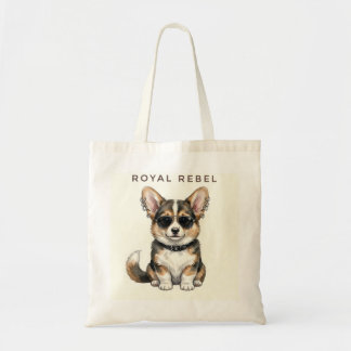 Bolsa Tote Royal Rebel Corgi-Cool Dog with Sunglasses 
