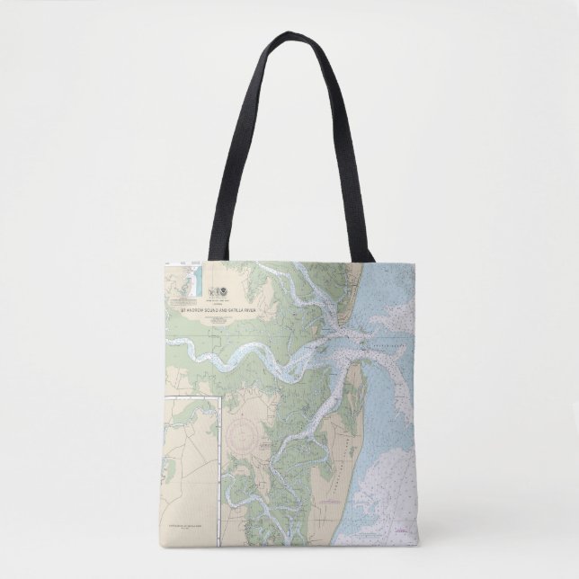 Bolsa Tote Rua Andrew Sound e Satilla River (Frente)