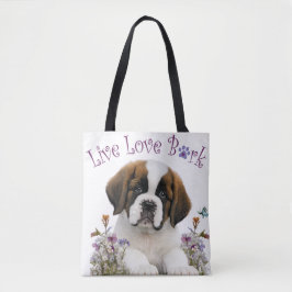 Bolsa Tote Rua Bernard Dog Mãe Floral