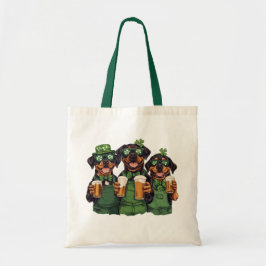 Bolsa Tote Rua, Cachorros Rottweiler do Dia de Patrick