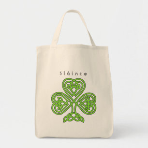 Bolsa Tote Rua Celta Design Shamrock, Slainte do Dia de Patri