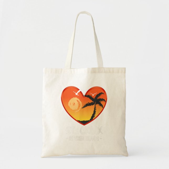 BOLSA TOTE RUA CROIX USVI CARIBE GETAWAY DE VACAÇÃO ILHA (Frente)
