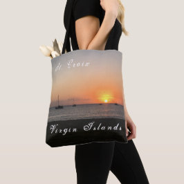 Bolsa Tote RUA das Ilhas Virgens dos EUA. Croix Sunset Tropic
