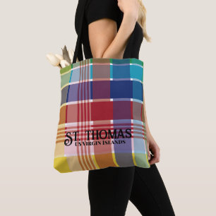 Bolsa Tote RUA das Ilhas Virgens dos EUA Thomas USVI Madras