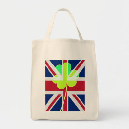 Bolsa Tote Rua de Clover da Irish British Flag Shamrock, Patr