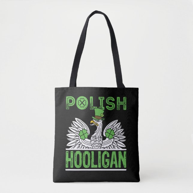 Bolsa Tote Rua de Hooligan polonês. Dia de Patrick (Frente)