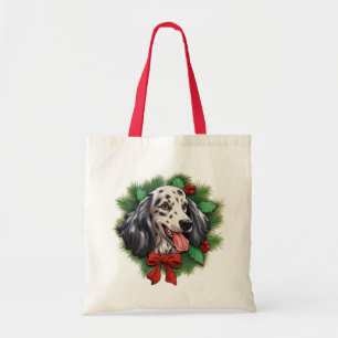 Bolsa Tote Rua de Natal do Setter Inglês