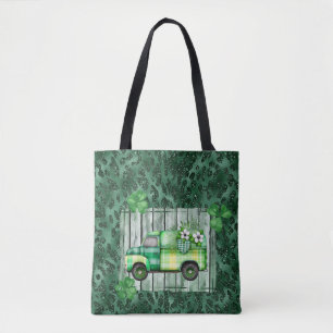 Bolsa Tote Rua do dia de Patrick, Vintage Truck