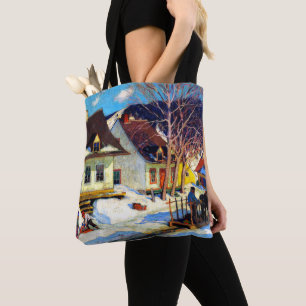 Bolsa Tote Rua do Quebec - Clarence Gagnon trabalho de arte