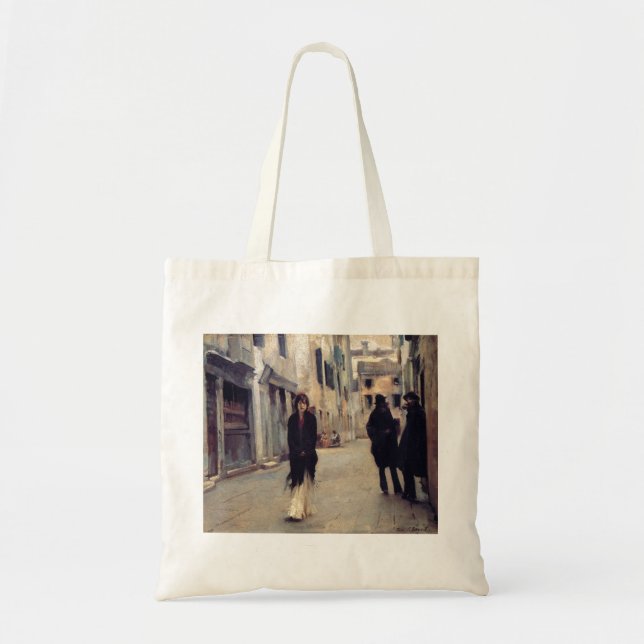 Bolsa Tote Rua em Veneza (Mulher Elegante) (Cantora Sargent) (Frente)