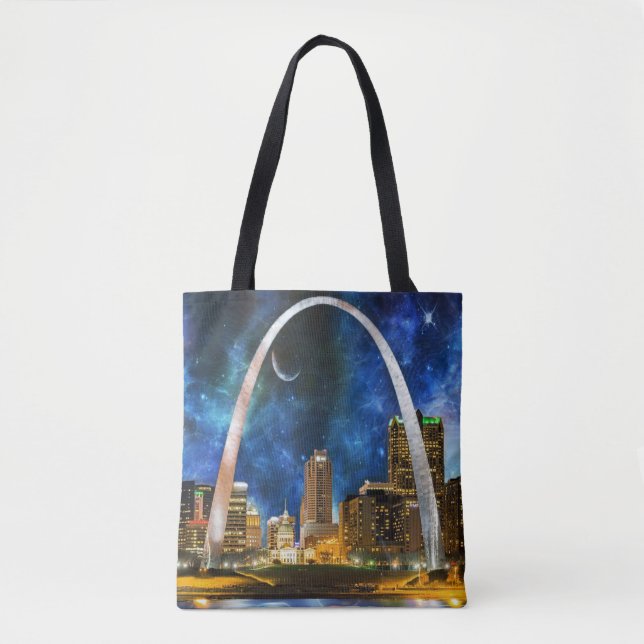 Bolsa Tote Rua espacial Louis Skyline. (Frente)