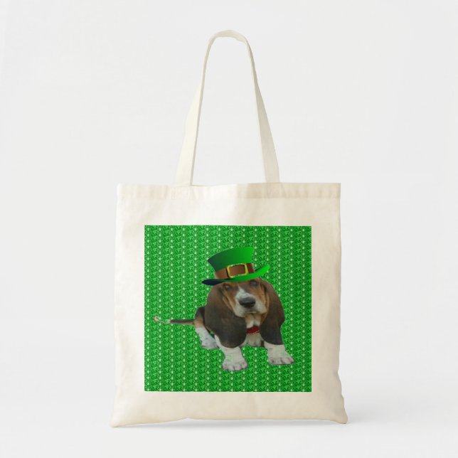 Bolsa Tote Rua Feliz Hound Hound Saco de Mão.Dia de Patrick (Frente)