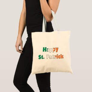 Bolsa Tote Rua Feliz, Tipografia de Patrick Irish Flag Colors