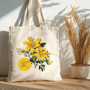 Bolsa Tote Rua Herbácea. Johns Wort Monograma Inicial