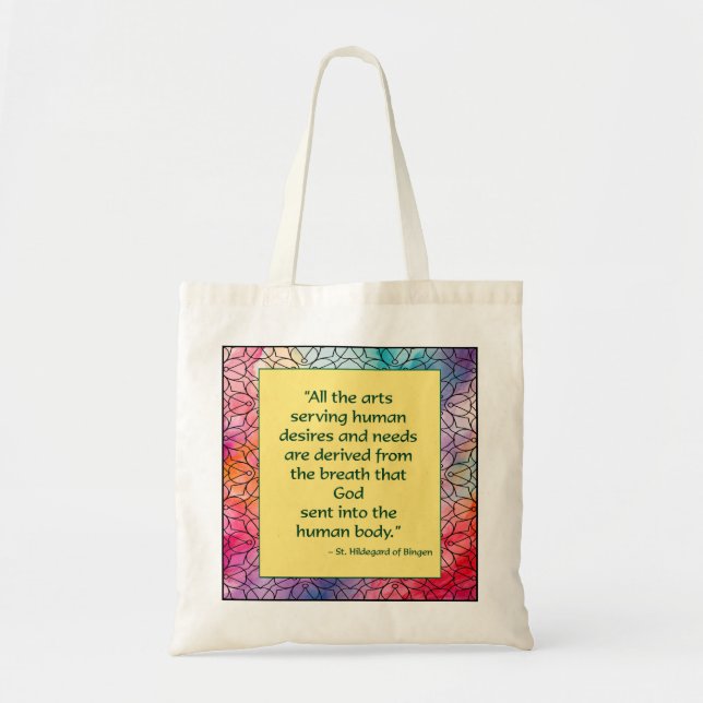 Bolsa Tote Rua Hildegard do Bingen Quote Tote Bag (Frente)