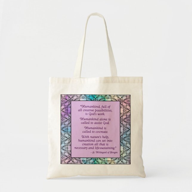 Bolsa Tote Rua Hildegard do Bingen Quote Tote Bag (Frente)