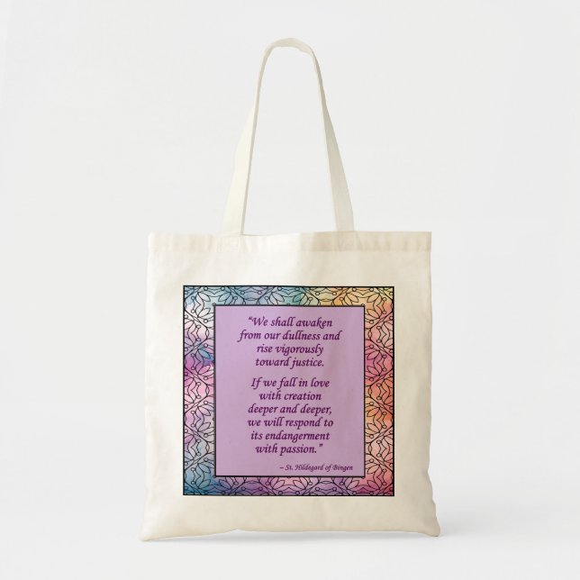 Bolsa Tote Rua Hildegard do Bingen Quote Tote Bag (Frente)