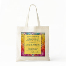 Rua Hildegard do Bingen Quote Tote Bag