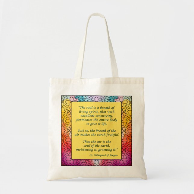 Bolsa Tote Rua Hildegard do Bingen Quote Tote Bag (Frente)