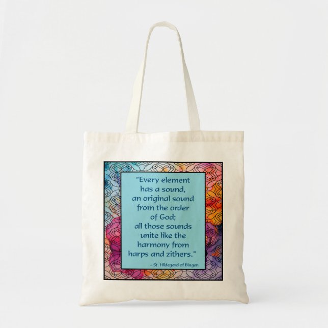 Bolsa Tote Rua Hildegard do Bingen Quote Tote Bag (Frente)