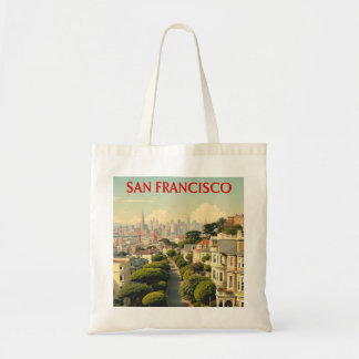 Bolsa Tote Rua Lombard, São Francisco | Vintage Retro